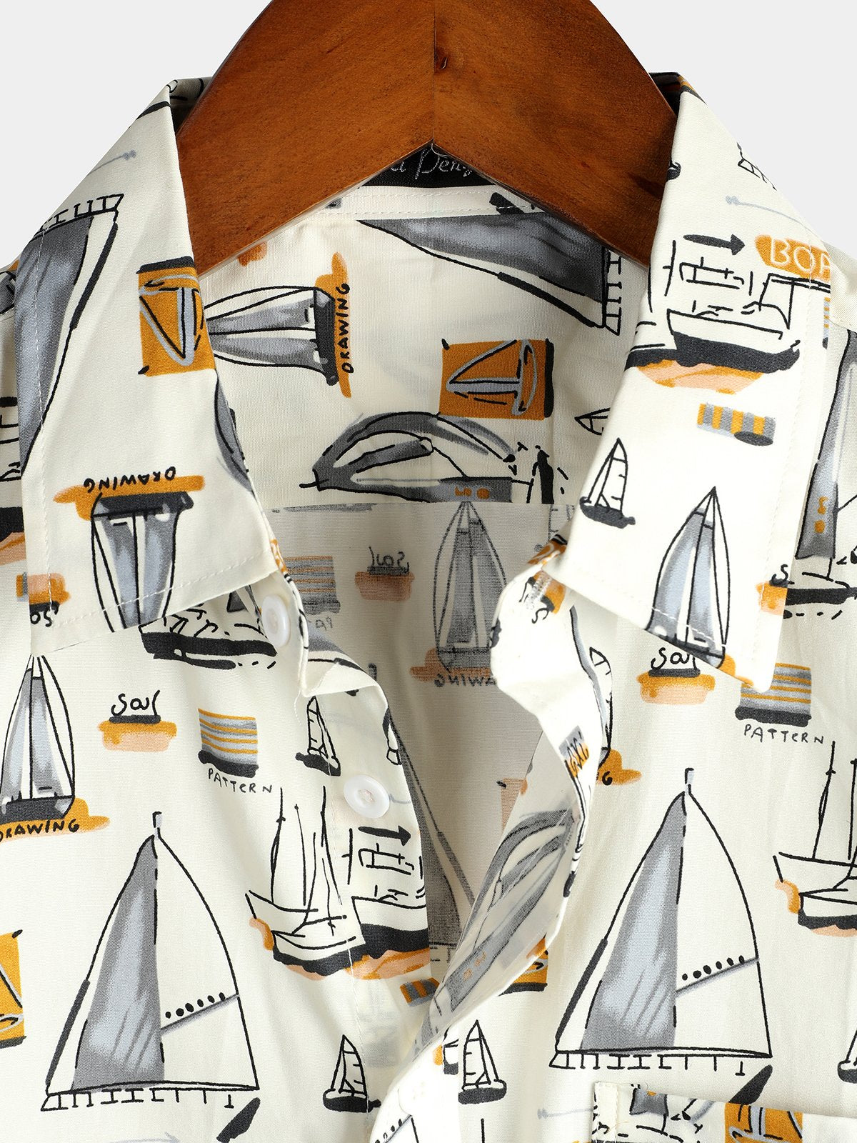 men's pure cotton shirt with Hawaiian holiday print