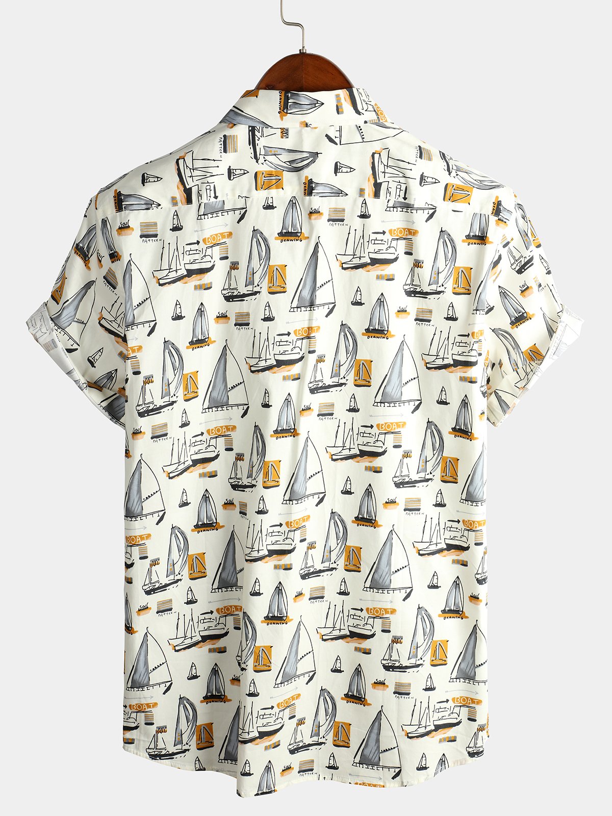 men's pure cotton shirt with Hawaiian holiday print
