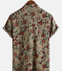 Lightweight Retro Short-Sleeved Floral Print Shirt for Men