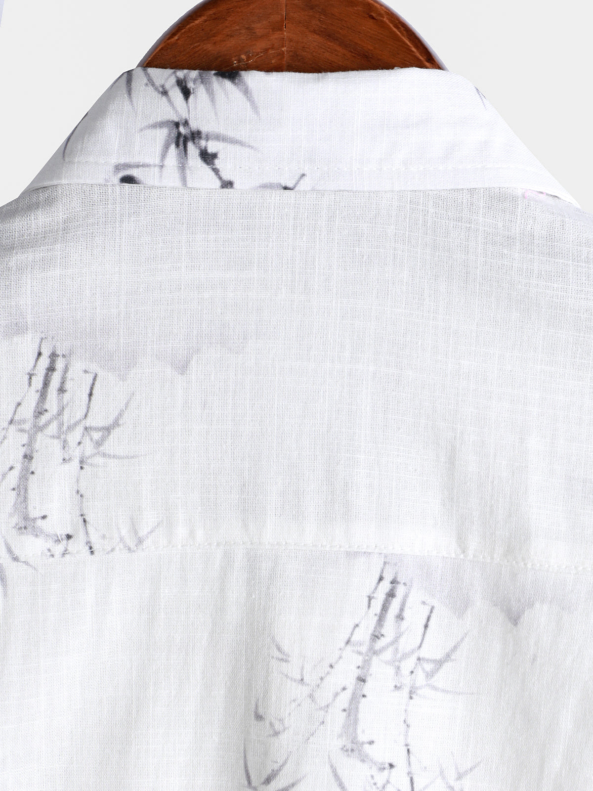 Men's Short Sleeve Casual Shirt, Bamboo Print