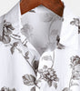 Men's Short Sleeve Casual Cotton Floral Print Shirt