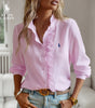 R. Lauren Blouse with Ruffles – Soft Structure & Classic Button Placket