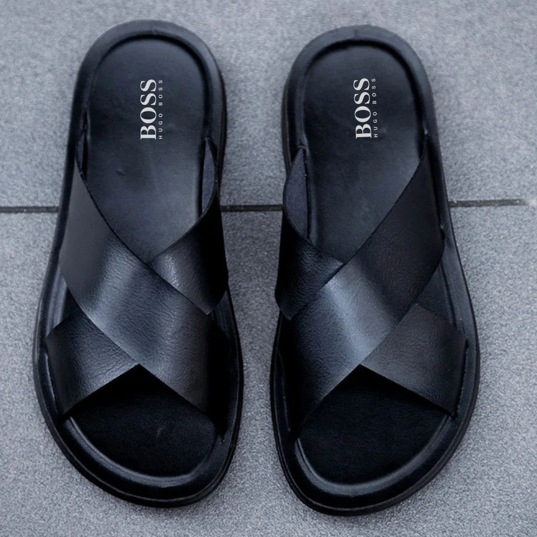 BS™ LuxeStride - Leather Comfort Slides