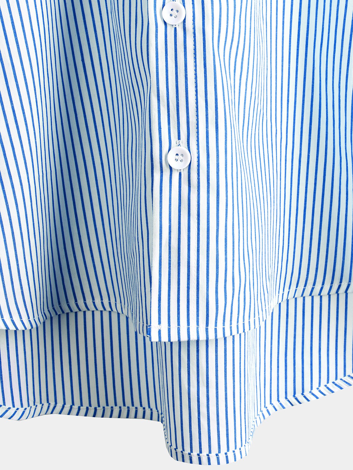 Men's Short Sleeve Striped Breathable Cotton Shirts